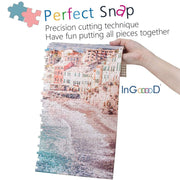 Ingooood Wooden Jigsaw Puzzle 1000 Pieces for Adult - Italy Waterside Town - Ingooood