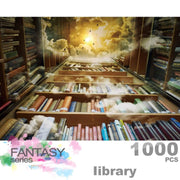 Ingooood Wooden Jigsaw Puzzle 1000 Pieces for Adult - Library - Ingooood