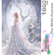 Ingooood Wooden Jigsaw Puzzle 1000 Pieces for Adult - The White Peacock - Ingooood