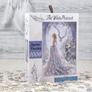 Ingooood Wooden Jigsaw Puzzle 1000 Pieces for Adult - The White Peacock - Ingooood