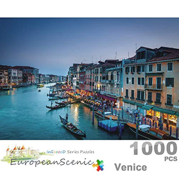 Ingooood Wooden Jigsaw Puzzle 1000 Pieces for Adult - Venice - Ingooood