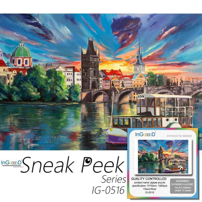 Ingooood Wooden Jigsaw Puzzle 1000 Pieces for Adult - Vltava River - Ingooood