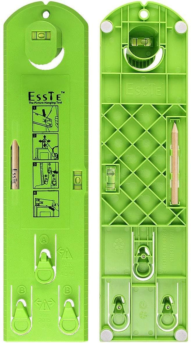 Picture Frame Level Ruler - Suspension measurement marking position tool with a pencil for measuring the suspension and horizontal wall of the roof - Ingooood